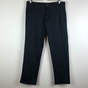 Haggar Ultimate Travel Khaki Straight Fit Stretch Black Pants 34x30